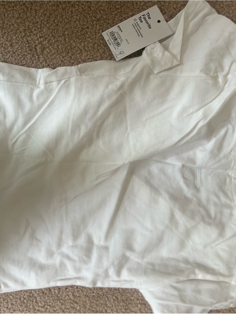 Kohl's White Crewneck Tee with Tag. Size XS